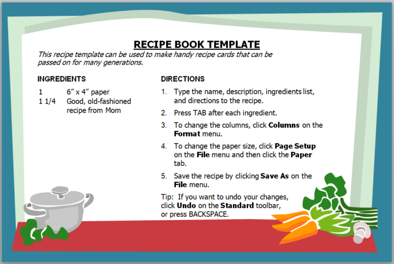 11+ FREE Editable Cookbook Templates WORD - Word Excel Samples