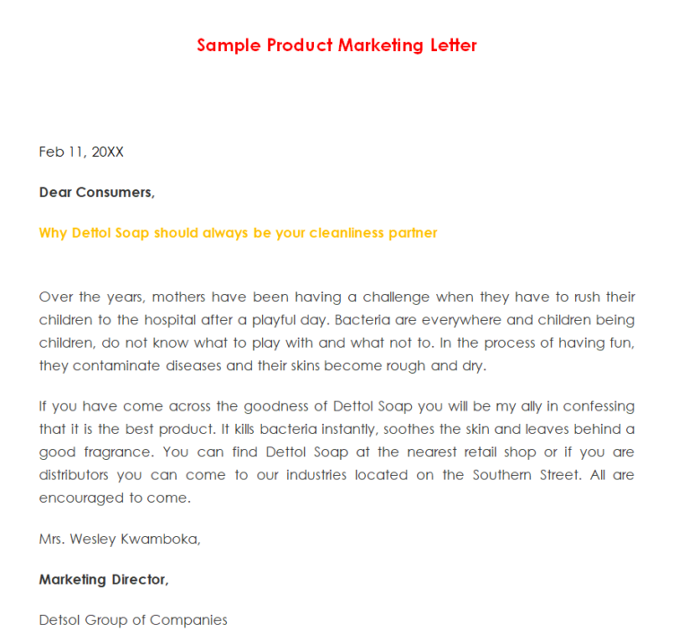 24+ Editable Marketing Letter Templates in MS WORD Word Excel Samples