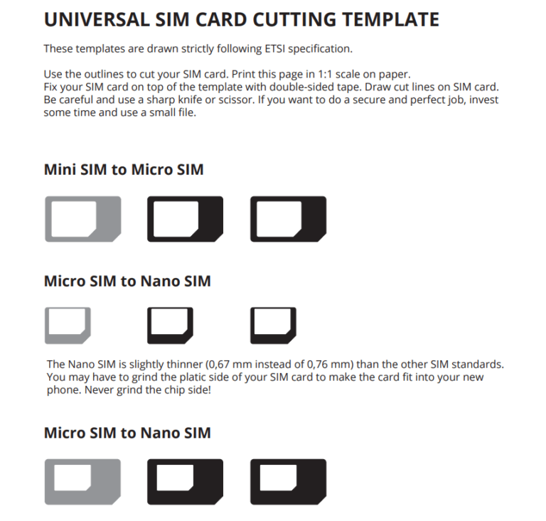 7+ Simple Micro Sim Card Templates PDF Word Excel Samples